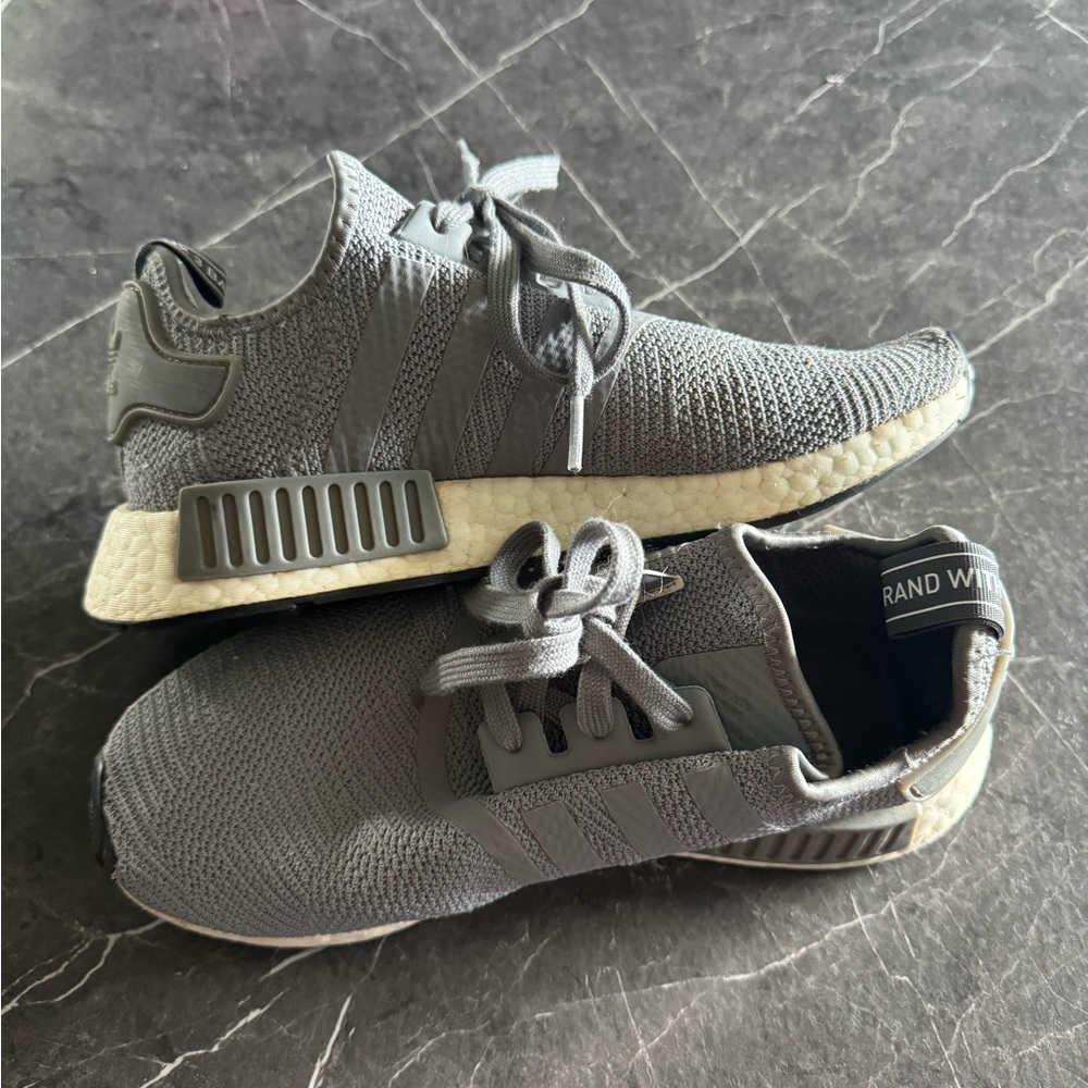 Adidas NMD R1 Gray Knit Sneakers